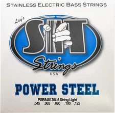 Power Steel Stainless Steel Bass Guitar Strings (S.I.T.), 5-String Bass Medium-L