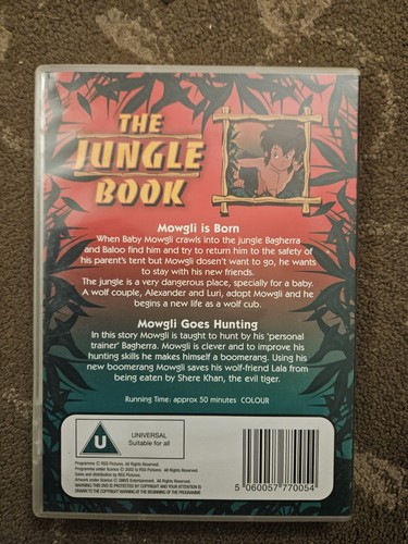 THE JUNGLE BOOK - MOWGLI IS BORN / MOWGLI GOES HUNTING DVD 2 EPISODES CARTOON - 第 2/2 張圖片