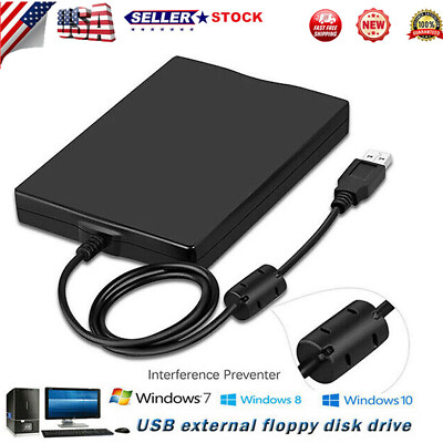 3.5  USB 2.0 Data External Floppy Disk Drive 1.44MB For Laptop PC Win 7/8/10/11