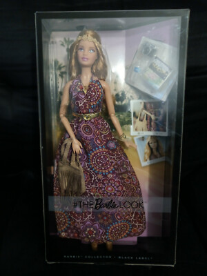 The Barbie Look Music Festival Blonde BoHo Hippie Doll DGY12 Black Label Mattel