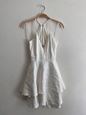 Windsor Zipped Back Lace V Neck Dress Graduation Homecoming Club Wedding Party 