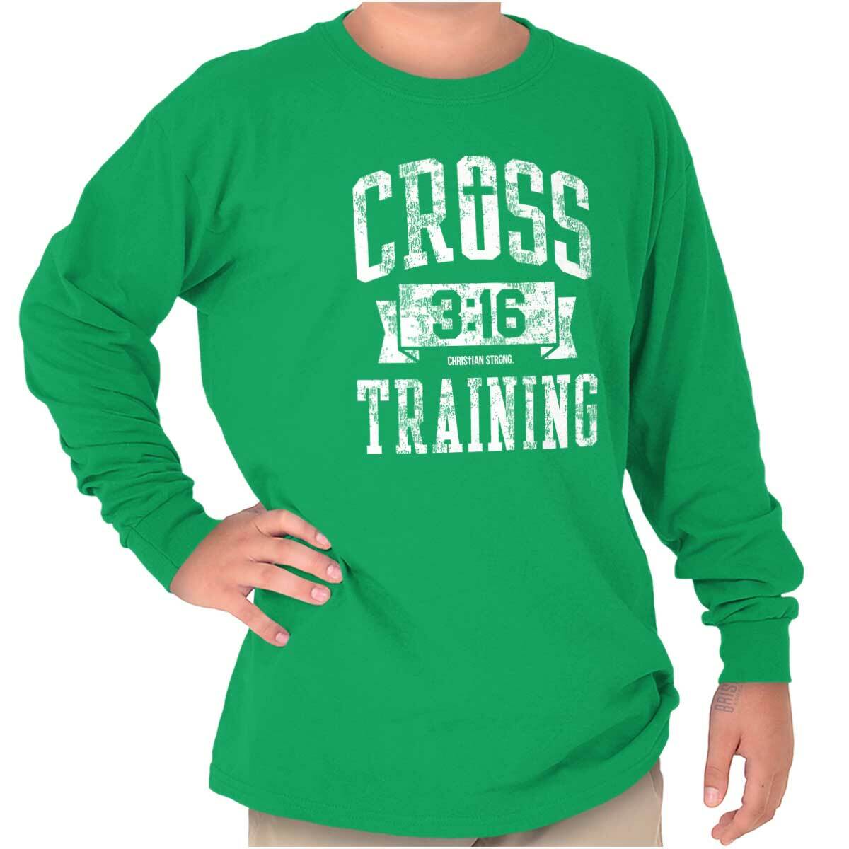 Cross Training Christian Religious Athletic Unisex Youth Long Sleeve