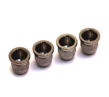 (4) Black Nickel Short 3/8" Diameter Barrel Bass Body/String Ferrules BSF-S-BN