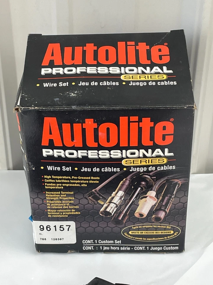 Juego de cables de bujía Autolite 96157 para Chrsyler, Dodge, Plymouth, Eagle en gráfico Foto 2 de 4