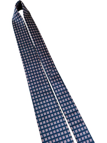 Thomas Pink Herren Krawatte 100% Seide Blau Rosa Mini Karo Gitter Grün Punkte Krawatte - Bild 5 von 12