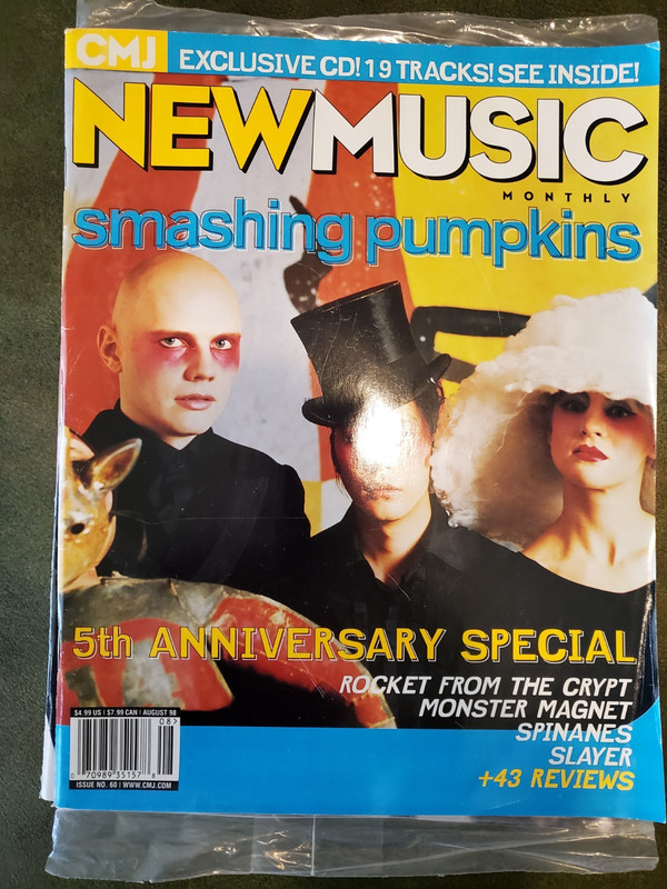 CMJ New Music Monthly Magazine 1998 Smashing Pumpkins W/CD