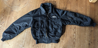 Alpha Industries CWU-45 Bomberjacke in Schwarz Größe S