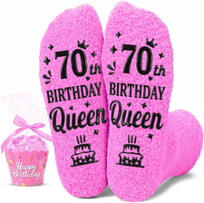 Birthday Gift Ideas - Socks for 30 40 60 70 Years Old Women Female