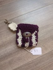 Homemade Crochet Pocket Wallet - Keychain