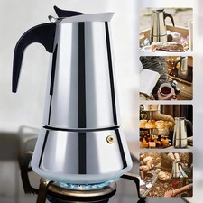 Espressokocher Espressokanne Espressobereiter Kaffeebereiter Edelstahl 450ml