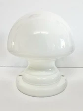 VTG white Milk Glass Ceiling Light Shade  Schoolhouse Mushroom Art Deco style