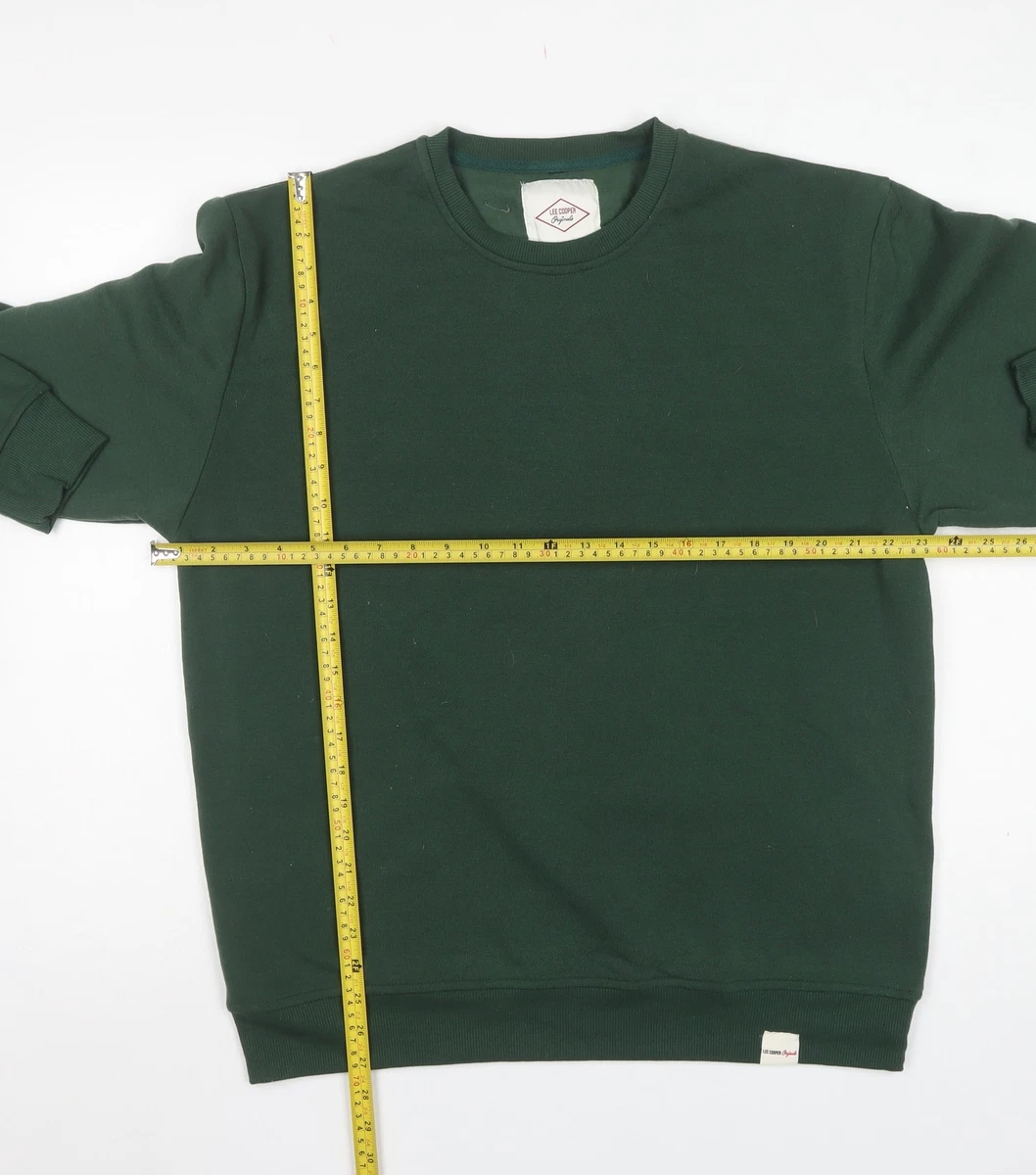 Sudadera Pullover Lee Cooper Para Hombre Talla L Verde Manga Larga Peso Pesado Logo
