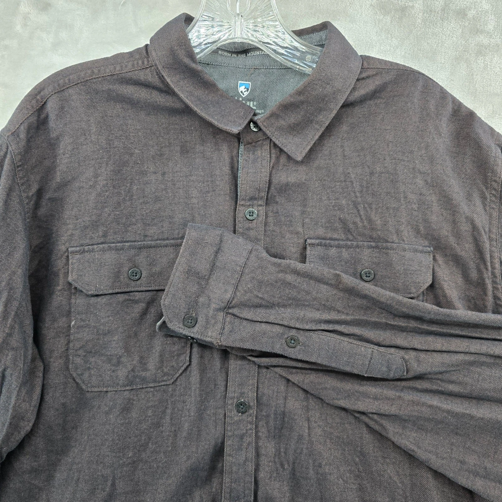 KUHL Flannel Shirt Mens Large Brown Cotton Tencel Long Sleeve Outdoor Utility
Opens in a new window