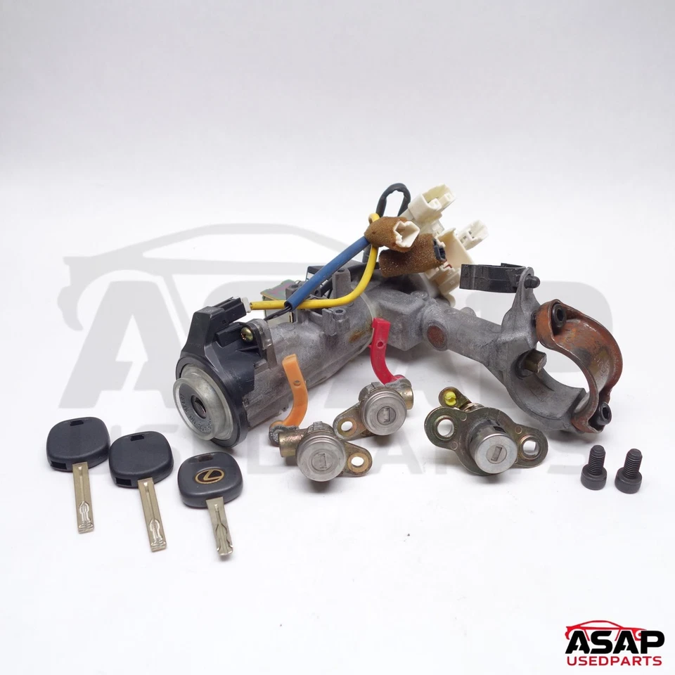 🐔 INTERRUPTOR DE ENCENDIDO + JUEGO DE CILINDROS DE CERRADURA DE PUERTA + 3 LLAVES LEXUS RX300 1999-2003 🐔 Foto 2 de 4