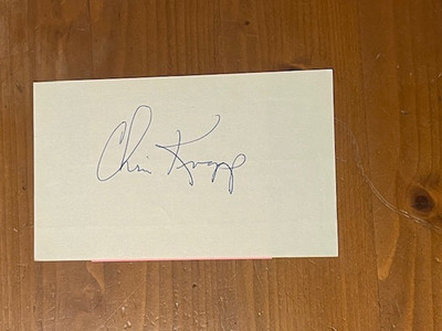 CHRIS KNAPP (1975) autographed 3 x 5 index card MLB Guaranteed Pass