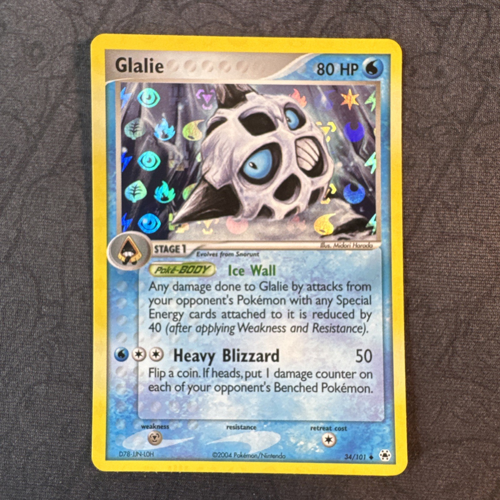 Glalie 34/101 Hidden Legends Reverse Holo Pokemon