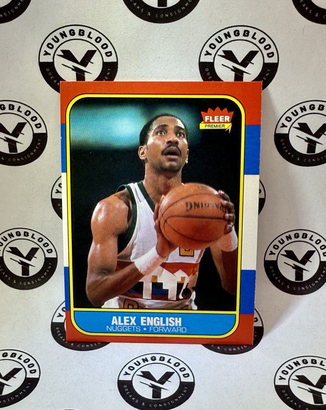 1986-87 Fleer #30 Alex English Denver Nuggets Pacers Bucks Set Break