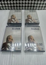 4 Vintage Scotch 3M Low Noise High Density C-60 Type I Cassette Tapes Sealed New