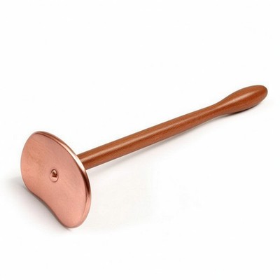 Gua Sha Board mit Holzgriff handlich Massageschaber aus Kupfer tragbar