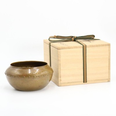 Kanaya Joun Hounsai Gonomi Teeschale gehämmert Kensui Koboshi mit Box Sado