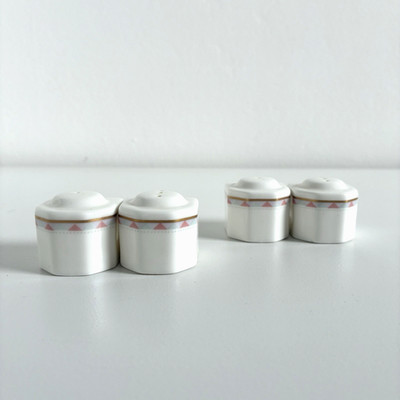 2 vintage Sets Salz- und Pfefferstreuer aus Porzellan von Noritake Japan 1980er