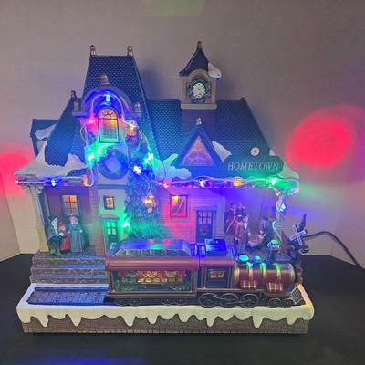 Timeless Moments Christmas Hometown Musical Train Station Animated. 