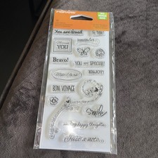 Fiskars Sincere Salutations Clear Stamps 16 pc