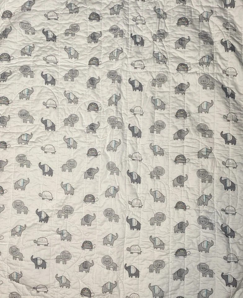 Manta edredón cuna bebé Wendy Bellissimo Sawyer elefante selva tortuga león Foto 4 de 4