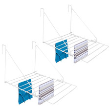 Utility Airer White Over the Door Clothe Dryer Rack Compact Space Saver Solution