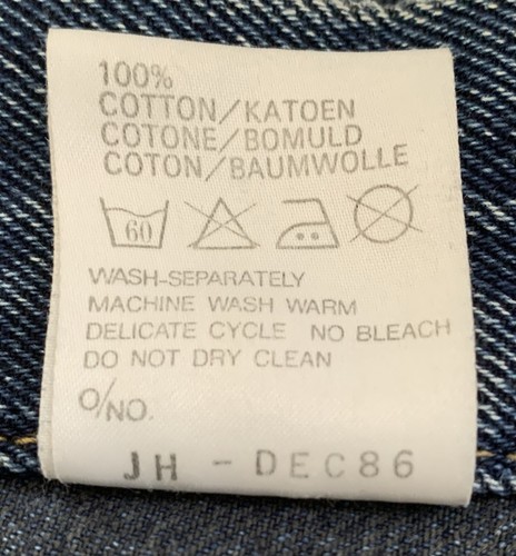 Vintage 80s EDWIN Big Denim Jean Jacket CA07717 Blue Wash Made In Japan Mens XL - Afbeelding 9 van 9