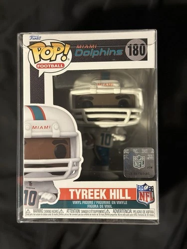 Funko Pop! NFL Miami Dolphins - Tyreek Hill #180 w/ Pop Protector SLIGHT DAMAGE