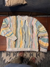 Vintage 90s COOGI 3D Knit Pullover Sweater Mens L Mulitcolor Made In Australia