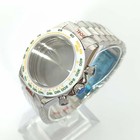 Watch Case Stainless Steel Bead Bracelet for VK63 Movement 39mm Sapphire Crystal