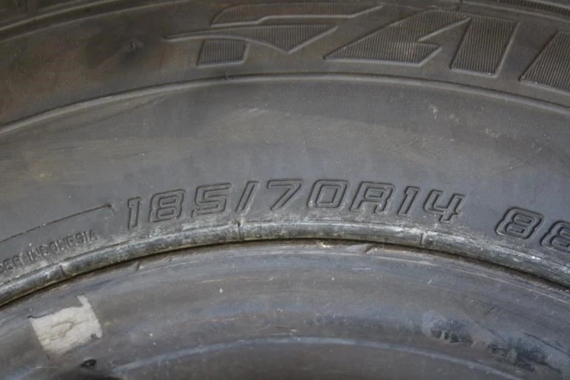 1989 FORD PROBE STEEL WHEEL 185 70 14 RIM WITH FALKEN TIRE 8/32" TREAD - Image 2 of 4