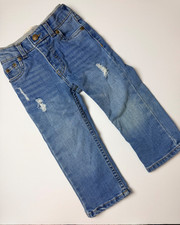 Levi s 514 Straight Jeans Toddler 18M Light Wash Distressed Elastic Waist Boys
