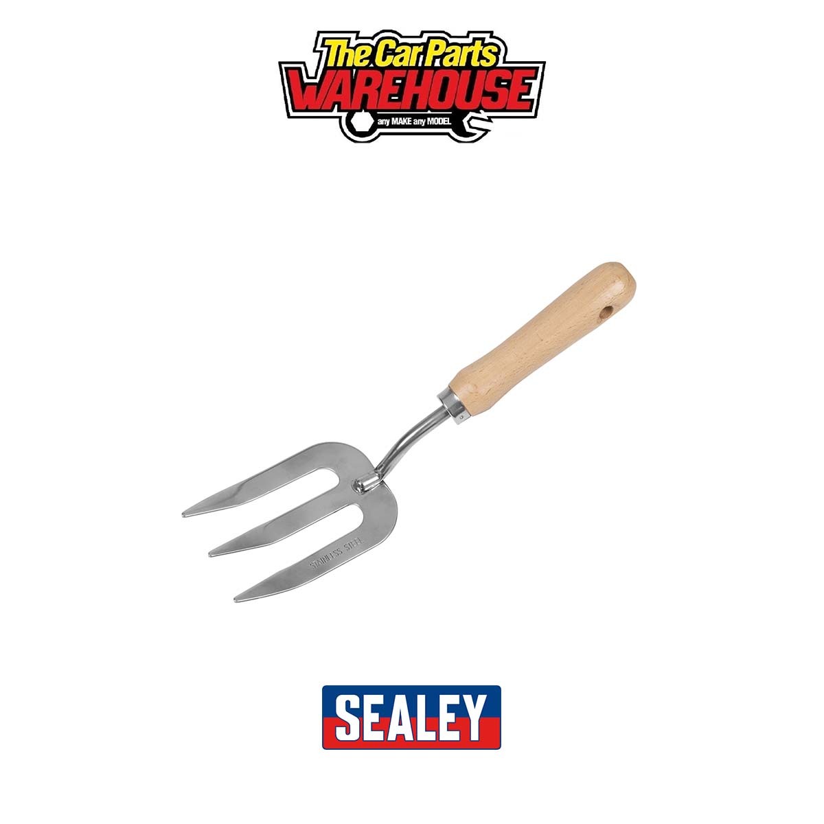 Sealey GTWH007 Premier Garden Hand Fork with Ash Handle & Stainless Steel Tines