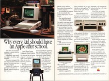 Apple IIc Vintage 1985 2pg Print Ad Computer ColorMonitor ImageWriter