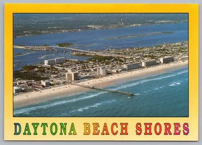 Daytona Beach Shores FL Aerial View Postcard John Hinde Curteich