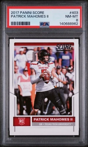 2017 Score - Rookies Patrick Mahomes II #403 (RC) PSA 8