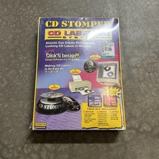 CD Stomper Pro CD Label Design Applicator System Kit PC  Mac Software Labeling 