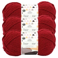 (3 Pack) Lion Brand Yarn 617-114Y Two of Wands: Hue + Me Bulky Yarn, Framboise