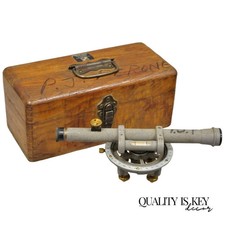 Vintage David White Instrument Surveying Equipment Plane Utility Level Oak Case