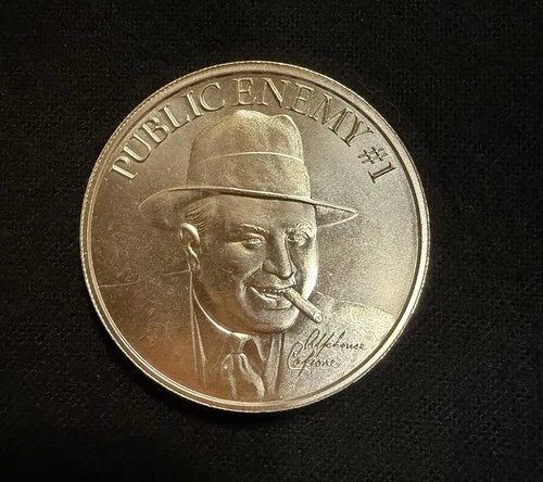 2oz  .999 Fine Silver Round  “Public Enemy #1 Alphonse “Al” Capone