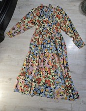 Asis Design Size 0 Dress Womens Multicolored Long Sleeve Floral