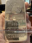 ENGELHARD 10 Ozt 999+ SILVER BAR ENGELHARD LARGE "E" HALLMARK VINTAGE