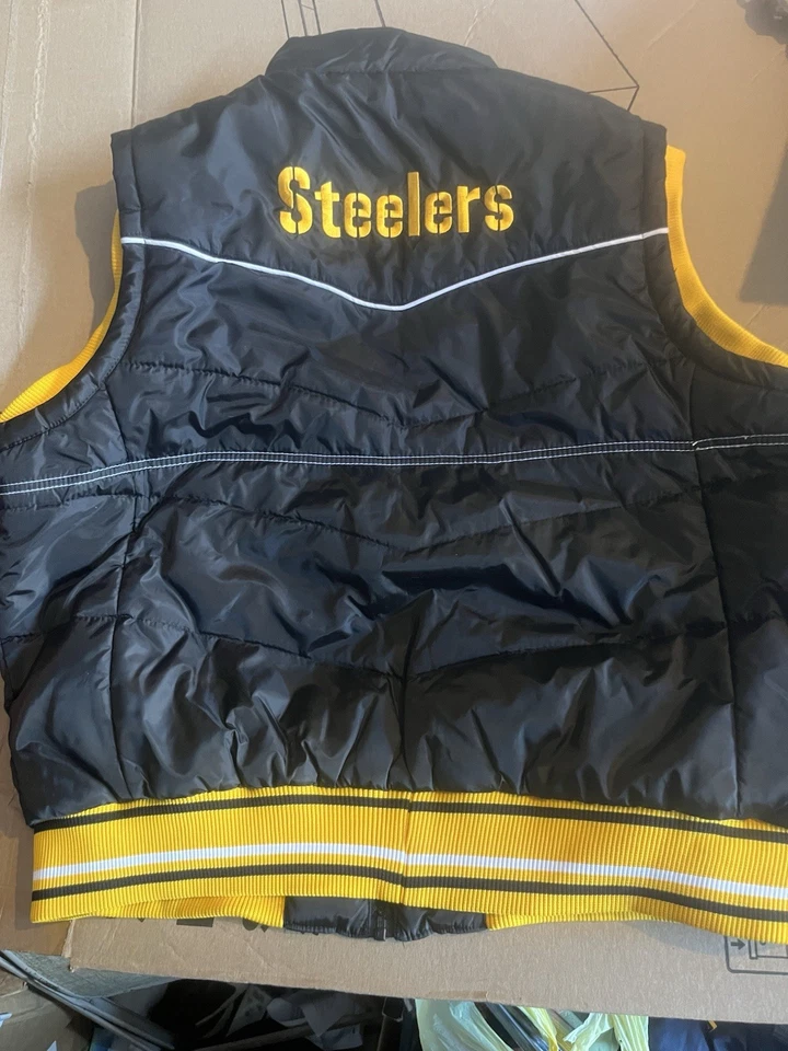 PITTSBURGH STEELERS NFL EQUIPO ROPA CREMALLERA COMPLETA CHAQUETA ACOLCHADA - MUJER’S XL Foto 2 de 2