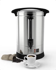 Commercial Coffee Urn 100 Cup Stainless Steel Coffee Dispenser Fast Brew