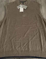 Daniel Cremieux Signature 1/4 Zip Sweater Vest Touch Of Cashmere Men’s XXL NWT