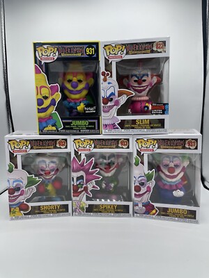 Funko Pop Killer Klowns from Outer Space SLIM,Jumbo/BLKL, Shorty,Spikey Set Of 5