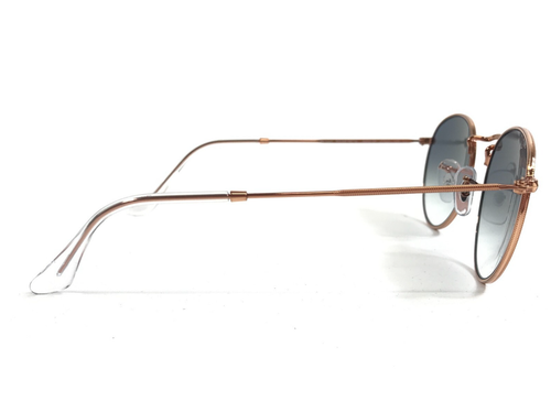 Ray-Ban Sunglasses RB3447 ROUND METAL 9202/3F Rose Gold w/ Blue Gradient Lenses - Picture 4 of 14